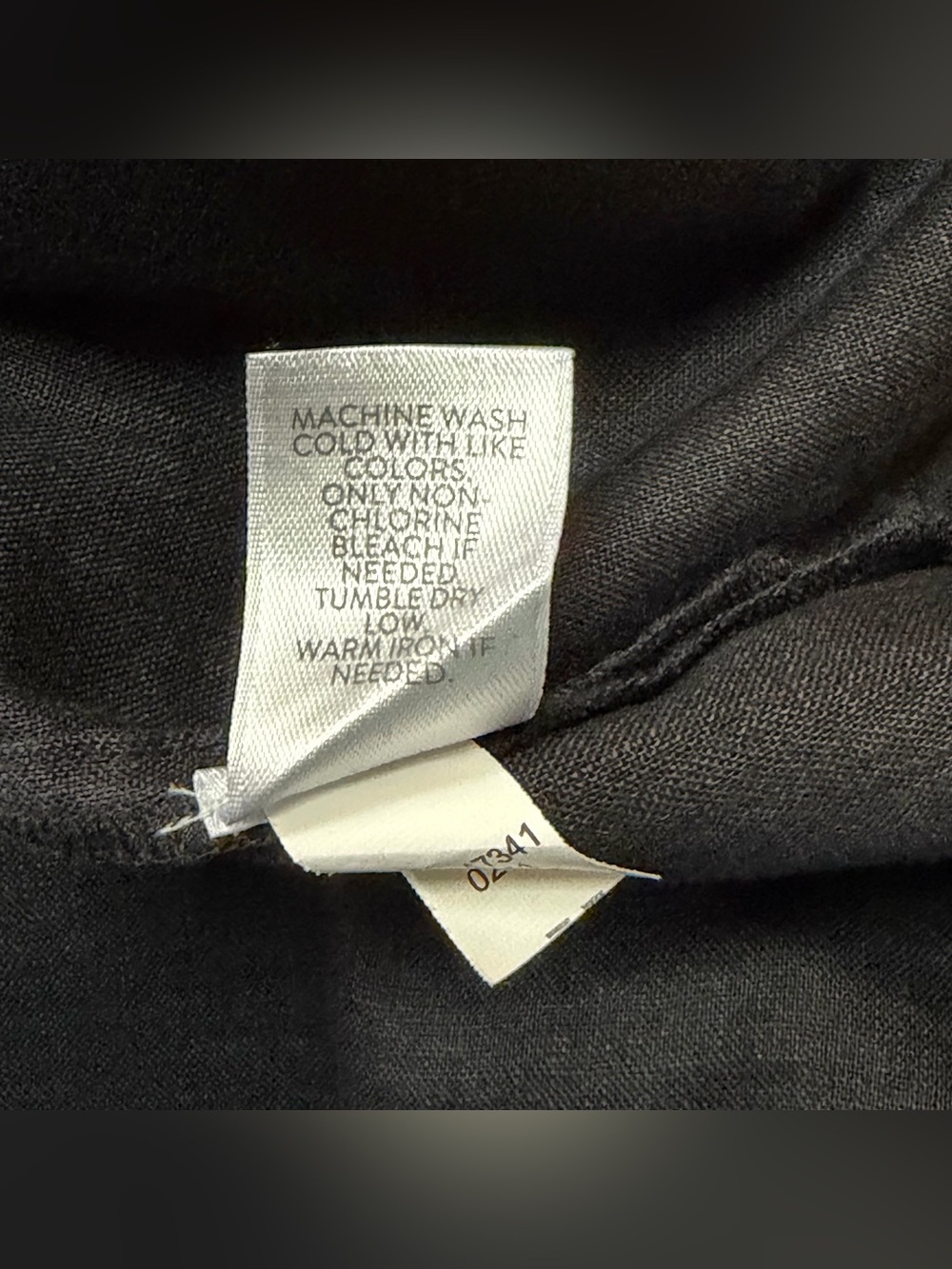 J. Jill Love Linen Black Long Sleeve Button Up Shirt 100% Women’s Size Small - Picture 6 of 7